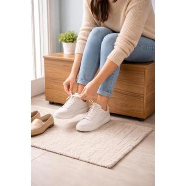 Imagem de Baú banco assento Multiuso Em Mdf Acabamento Alto Padrão Impecável - M