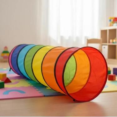 Imagem de Túnel Tenda Infantil Dobrável Multicolorido 1,80m Criança - Koti, Arco