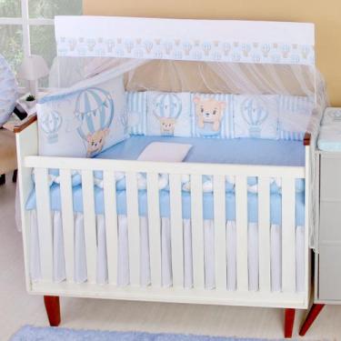 Imagem de Kit Berço Americano Almofadinhas Bebê Menino 13 peças - Avm Enxovais, 