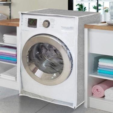 Imagem de Capa De Máquina De Lavar - Cinza Com Abertura Frontal