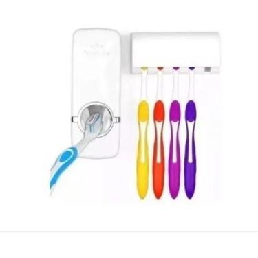 Imagem de Suporte Dispenser De Pasta De Dente Automatico Porta Escovas - oem