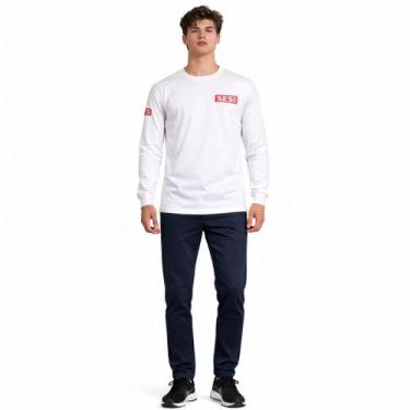 Imagem de Camiseta Uniforme do Sesi Manga Longa - NoBrand, Branco, 16