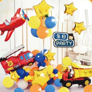 Imagem de Kit de balões: 41 unidades de balões de látex para carros para festa d