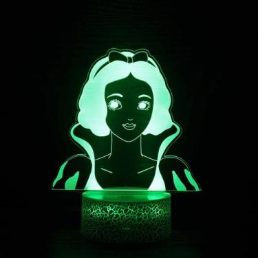 Imagem de Luz noturna neva brancos com mudança de cor LED 3D para crianças - Yiw