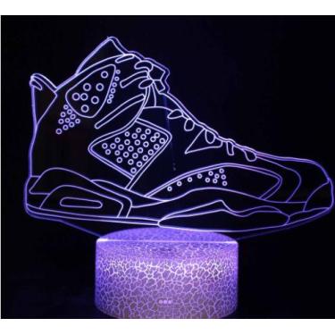 Imagem de Tênis de basquete LED 3D com luz noturna que muda de cor - Yiweisai