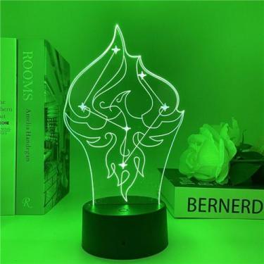 Imagem de Luz noturna LED 3D Genshin Impact Xiao que muda de cor - yiweisai