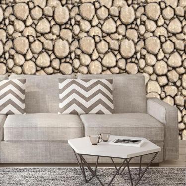 Imagem de Papel De Parede Pedras Redondas Adesivo Sala Quarto Casal