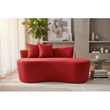 Imagem de Namoradeira Sofá Feijão Hana 130cm Orgânica Suede - Mansão Decor