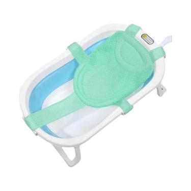 Imagem de Rede De Banho Ajustável Antiderrapante Para Bebês, Almofada De Banheir