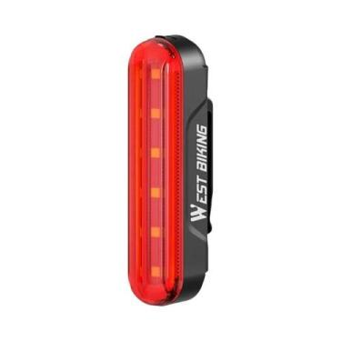 Imagem de Lanterna Traseira De Bicicleta À Prova d'Água Com Carregamento USB E S