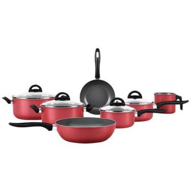 Imagem de Jogo de Panelas de Aluminio Antiaderentes 7 peças Chilli Cereja Brinox