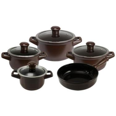 Imagem de Jogo de Panelas de Cerâmica Smart Duo 5 Peças Chocolate Ceraflame