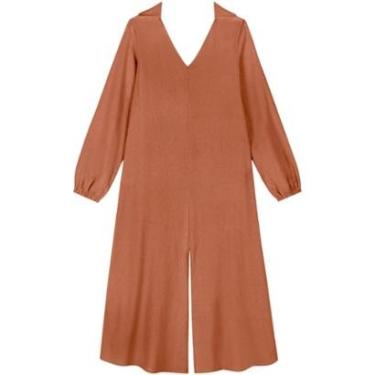 Imagem de Vestido Midi Chá Em Linho E Viscose Com Faixa Ajustável-Feminino