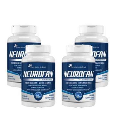 Imagem de Kit 4 Neurofan Ultra Nootropic Fosfatidilserina + Vitaminas 4x60 cps Flora Nativa-Unissex