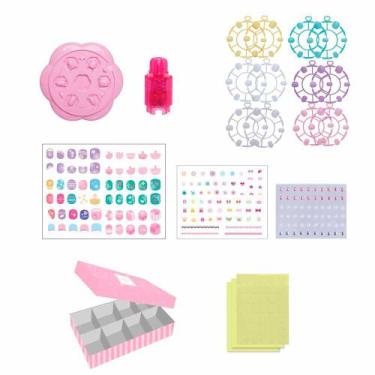 Imagem de Kit Manicure Infantil - Fashion Unha Mania - Adesivos - DM Toys