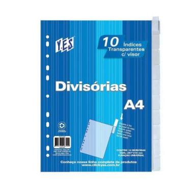 Imagem de Divisória A4 Yes 12 Divisões com Visor Cristal 12INTBA