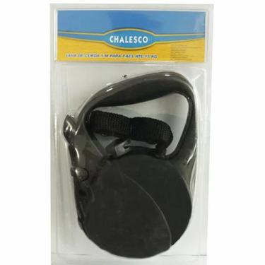 Imagem de Guia Retratil (estica e recolhe) de corda para cachorro. Estica até 5 