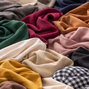 Imagem de 1kg Retalhos Diversos de Tecidos para Confecção Roupas e Artesanatos -