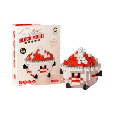 Imagem de Blocos De Montar Mini Brinquedo De Quebra-Cabeça De Alimentos: Abacate