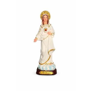 Imagem de Imagem Sagrado Imaculado Coração de Maria De Resina 20 cm - MM