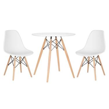 Imagem de Laraz, Mesa redonda Eames 70 cm + 2 cadeiras Eiffel DSW