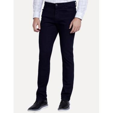 Imagem de Calça Dudalina Jeans Masculina Slim Stretch Five Pockets Escura, 44