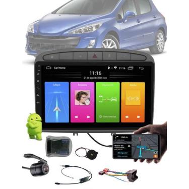 Imagem de Multimídia 9" Polegadas Android Peugeot 308 2007 até 2013 + Câmera de 