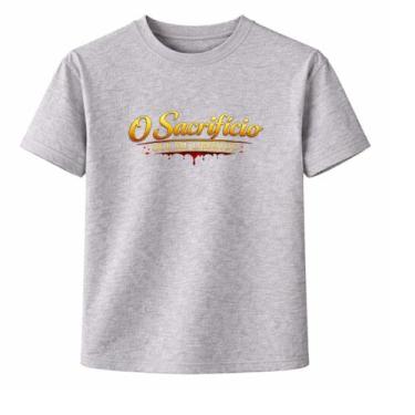 Imagem de Camiseta Masculina 100% Algodão Católica com estampa em DTF Sacrifício