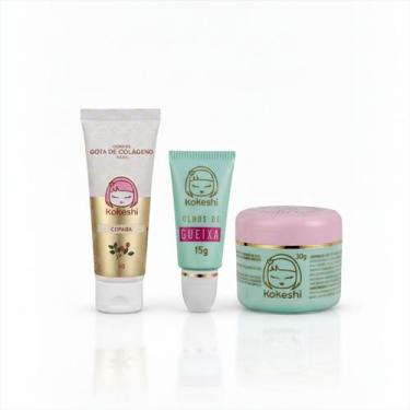 Imagem de Kit Kokeshi Pele Porcelana+Gota De Colágeno+Olhos de Gueixa