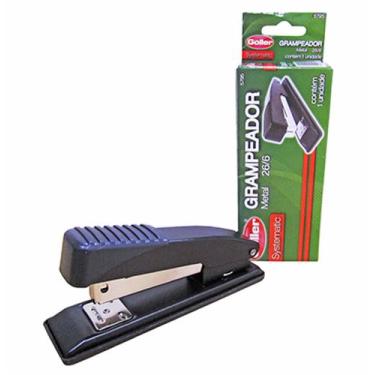Imagem de Grampeador de metal / plastico preto systematic 26/6 11cm na caixa - g