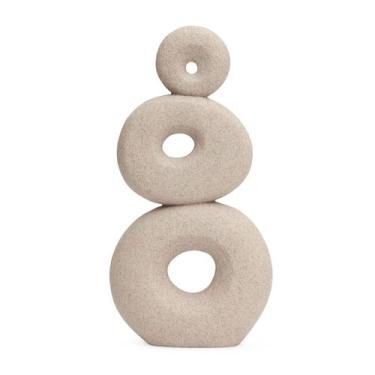 Imagem de Escultura Decorativa Abstrata em Poliresina 30cm 21524 Mart