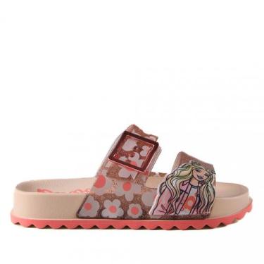 Imagem de Chinelo Slide Infantil Menina Grendene 22899, Bege, Rosa, 28