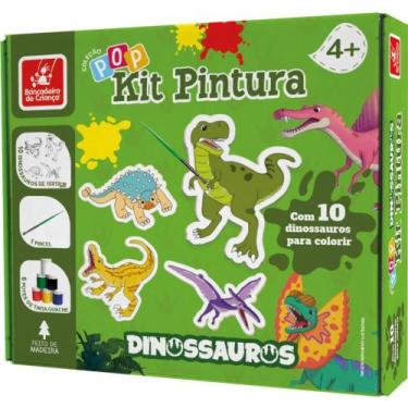 Imagem de Brinquedo para Colorir Dinossauros KIT POP C/10 Telas - Brinc. de Cria