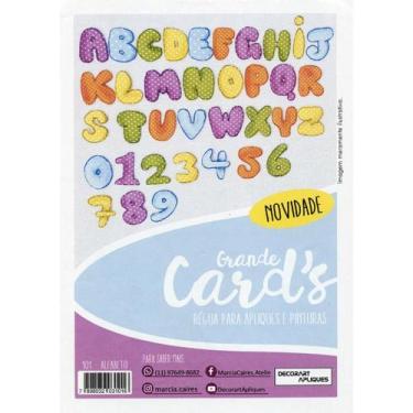 Imagem de Régua Grande Cards Apliques e Pinturas - Alfabeto - Decorart