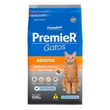 Imagem de Ração Premier Gatos Adultos sabor Frango 500 g - PREMIER PET, 3014-065