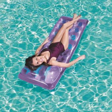 Imagem de Colchão inflável p/ piscina Bestway c/ apoio de cabeça Lilas