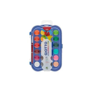 Imagem de GIOTTO Acquarelli Mini, Aquarela em Estojo de Pastilhas de 23mm, 24 Cores