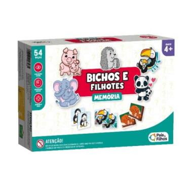 Imagem de Jogo da Memória Bichos e Filhotes 54 Peças - Pais e Filhos - Pais & Fi