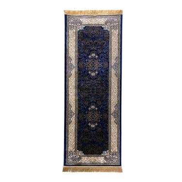 Imagem de Passadeira Persa Royal  Azul Marinho 75x200cm Fio Acetinado  - Ideal para Corredor