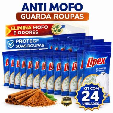 Imagem de 24 Unid Anti Mofo Lipex 25g Anti Traça Guarda Roupas Canela
