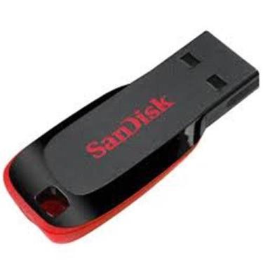 Imagem de Pen Drive 64GB Sandisk Cruzer Blade PRETO/VERMELHO SDCZ50-064G-B35