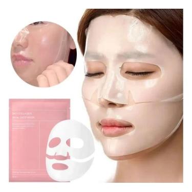 Imagem de Kit 4 Máscaras Faciais Colágeno Anti-rugas Hidratação Maciez COR:BIO-C