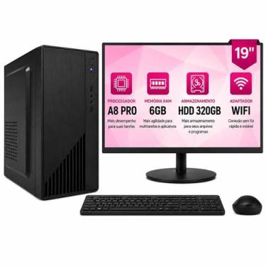 Imagem de Computador Completo AMD A8 Pro 6gb Ram Ddr3 HDD 320gb Monitor 19" Novo