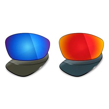 Imagem de 2 pares de lentes polarizadas de substituição para óculos de sol Oakley Straight Jacket 2007 da Mryok - Opções