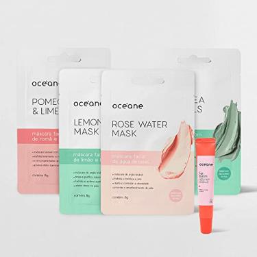 Imagem de Kit Hidratante Labial de Morango + 4 Máscaras Faciais Diversas (5 Produtos)