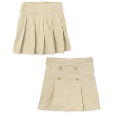 Imagem de The Children's Place Pacote com 2 cuecas plissadas com botões para meninas, Sandy pacote com 2, 12