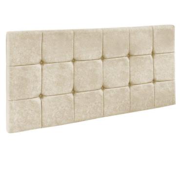 Imagem de Cabeceira Painel Sleep Cama Box Solteiro 90cm Veludo Bege