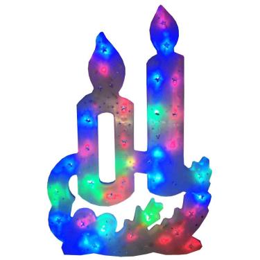 Imagem de Pisca Pisca Vela 35 Leds RGB Colorido 42cm de Altura CBRN0661