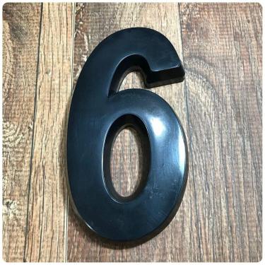 Imagem de Número 6 Residencial Preto 14cm De Altura