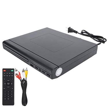 Imagem de POCREATION Player, equipamento profissional de áudio e vídeo para casa, leitor de DVD doméstico ABS, para home office, preto, fácil de usar